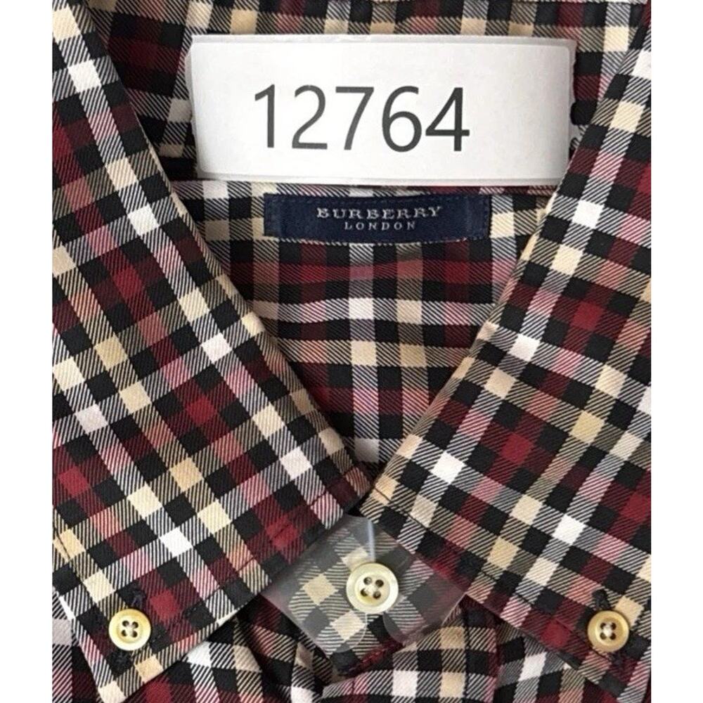 Burberry London Shirt Mens XL Plaid Button Down Nova Check Cotton Long Sleeve - Picture 12 of 12